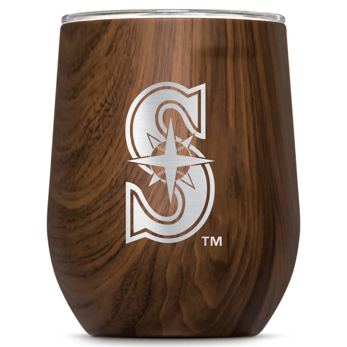 Corkcicle Stemless Wine Glass with Seattle Mariners Secondary Etched Logo