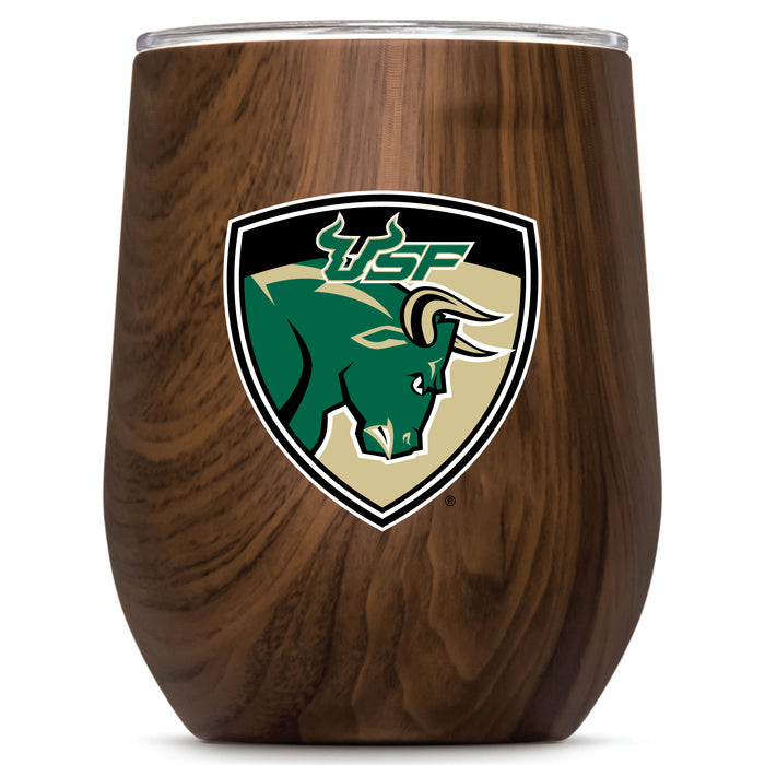 Corkcicle Stemless Wine Glass with South Florida Bulls Secondary Logo