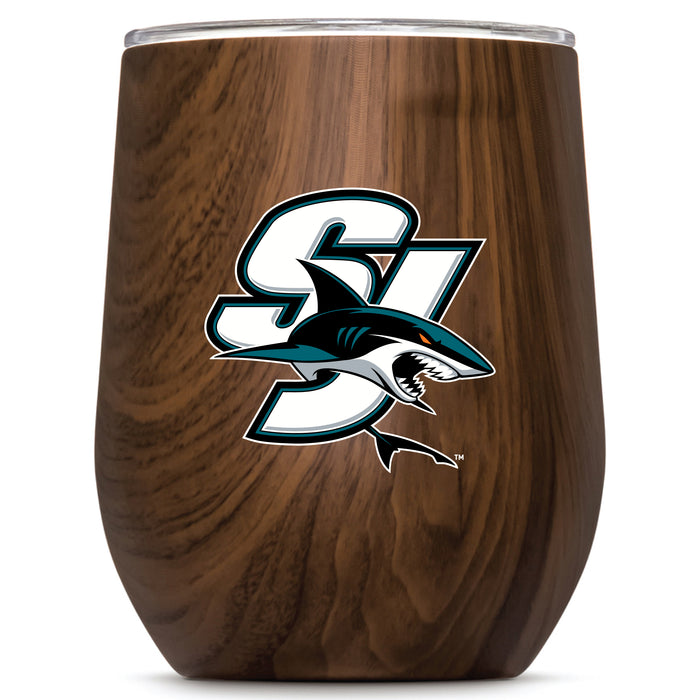 Corkcicle Stemless Wine Glass with San Jose Sharks Secondary Logo