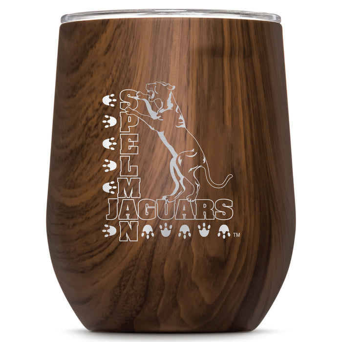 Corkcicle Stemless Wine Glass with Spelman College Jaguars Primary Logo