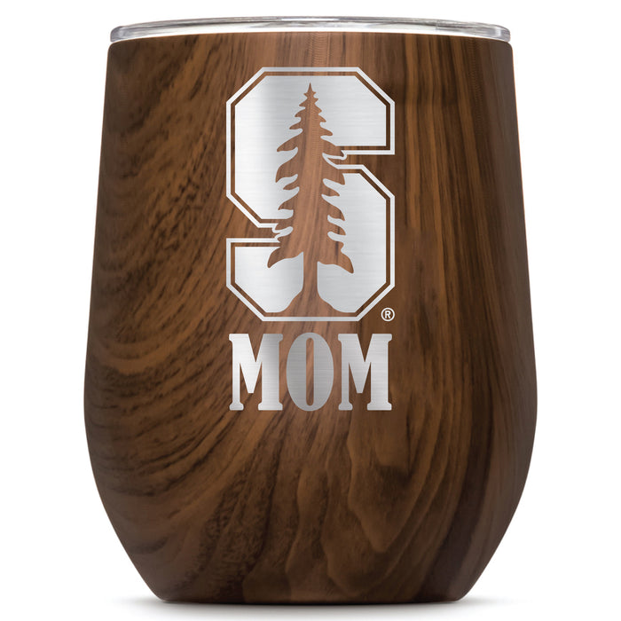 Corkcicle Stemless Wine Glass with Stanford Cardinal Mom Primary Logo