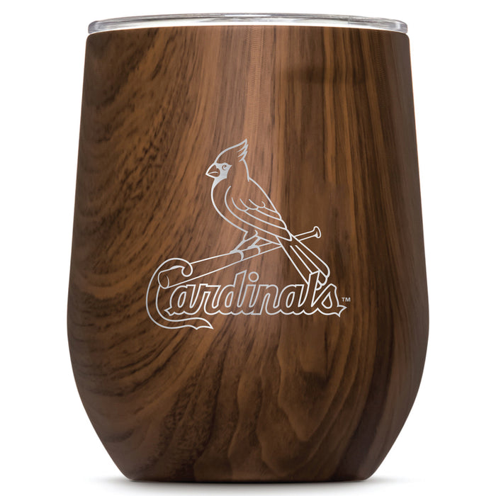 Corkcicle Stemless Wine Glass with St. Louis Cardinals Primary Logo