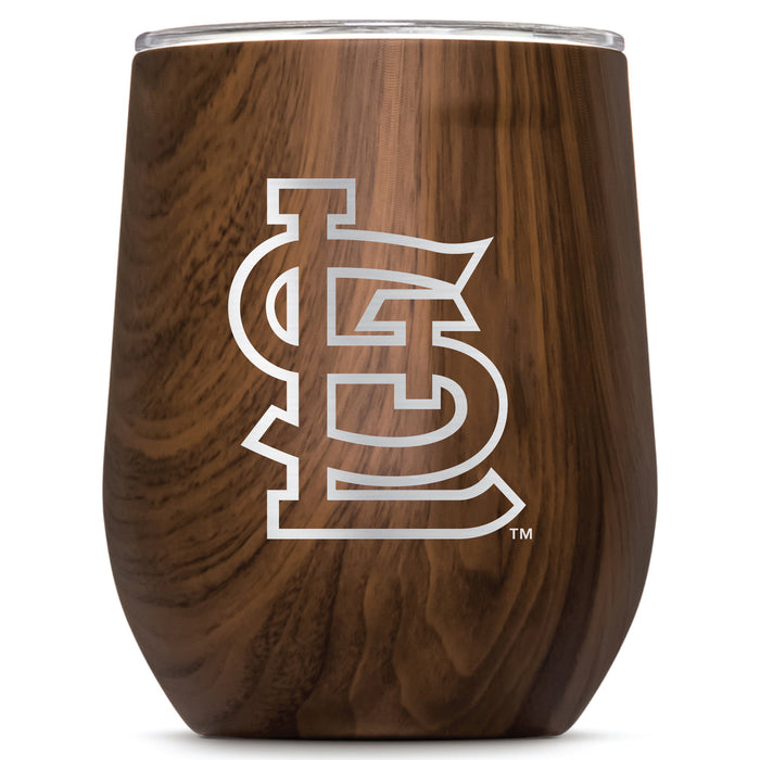 Corkcicle Stemless Wine Glass with St. Louis Cardinals Secondary Etched Logo