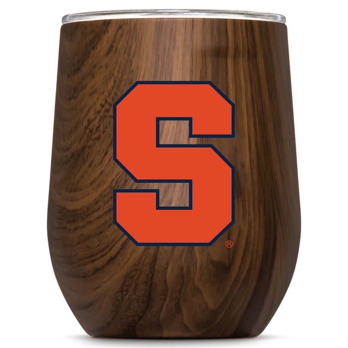 Corkcicle Stemless Wine Glass with Syracuse Orange Primary Logo