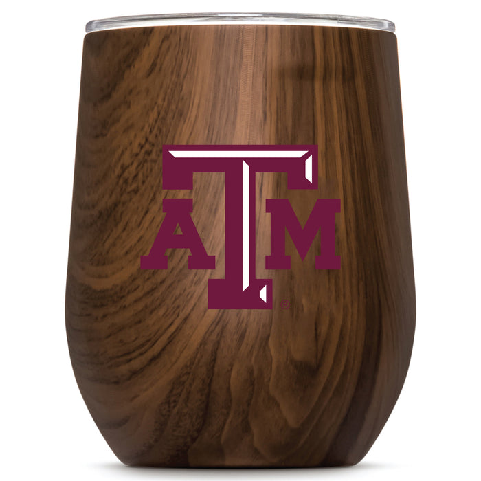 Corkcicle Stemless Wine Glass with Texas A&M Aggies Primary Logo