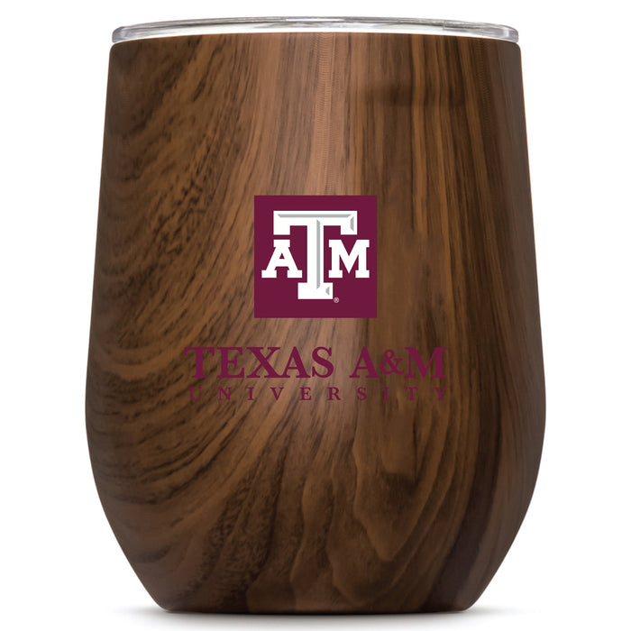 Corkcicle Stemless Wine Glass with Texas A&M Aggies Secondary Logo