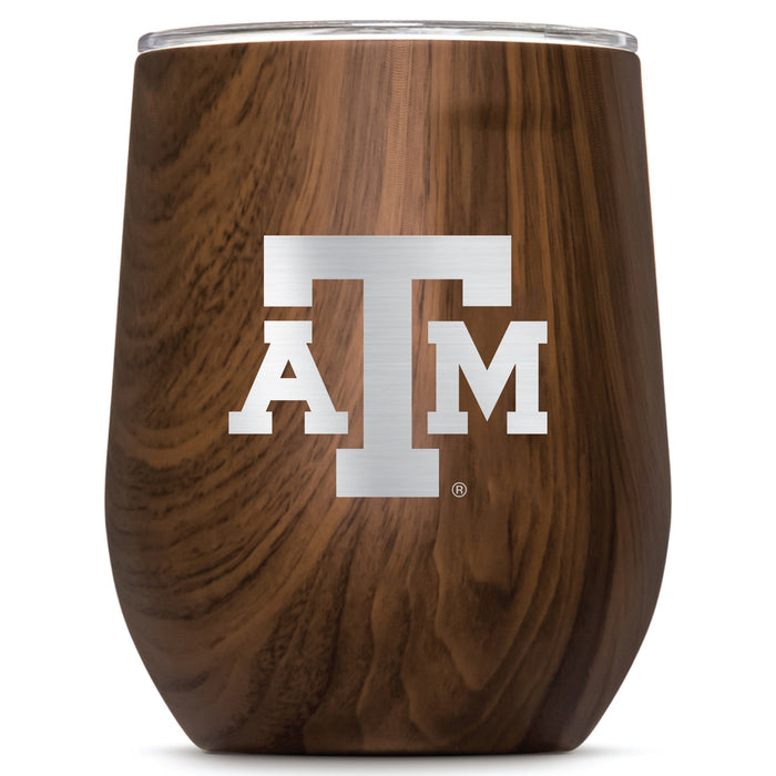 Corkcicle Stemless Wine Glass with Texas A&M Aggies Primary Logo