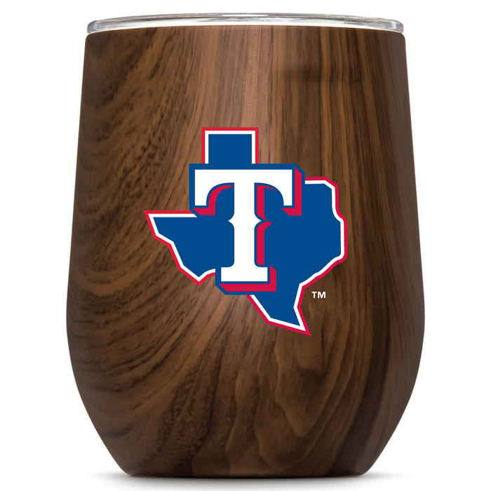 Corkcicle Stemless Wine Glass with Texas Rangers Secondary Logo
