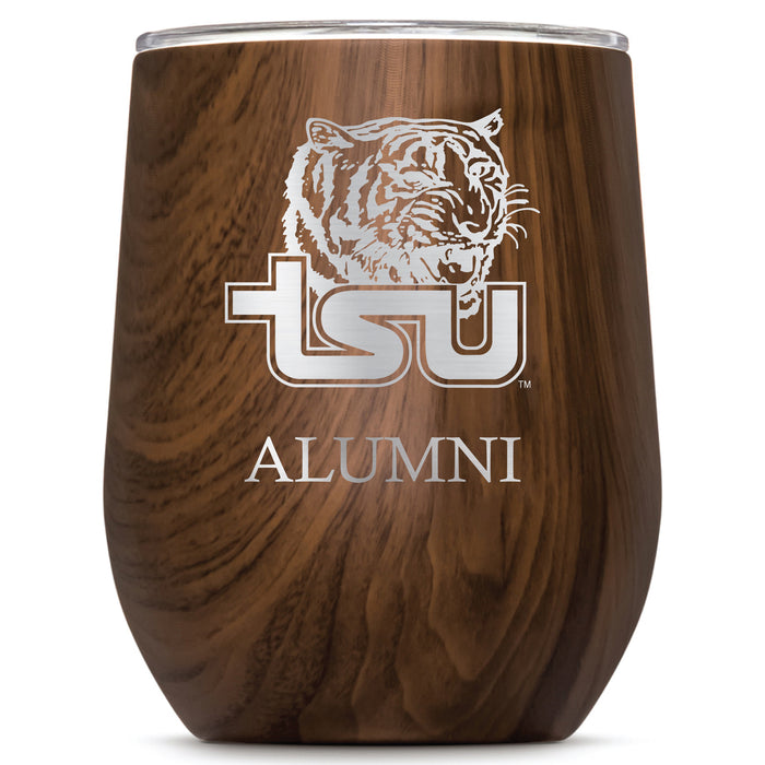 Corkcicle Stemless Wine Glass with Tennessee State Tigers Alumnit Primary Logo