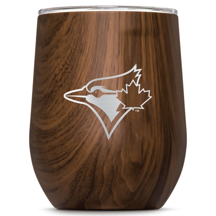 Corkcicle Stemless Wine Glass with Toronto Blue Jays Secondary Etched Logo