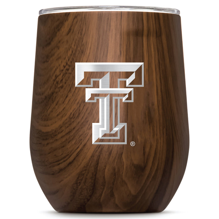 Corkcicle Stemless Wine Glass with Texas Tech Red Raiders Primary Logo