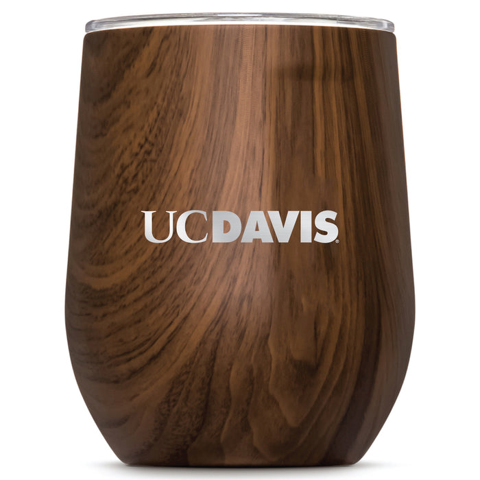 Corkcicle Stemless Wine Glass with UC Davis Aggies Primary Logo