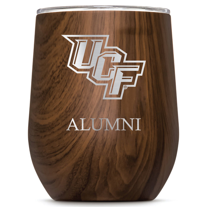 Corkcicle Stemless Wine Glass with UCF Knights Alumnit Primary Logo