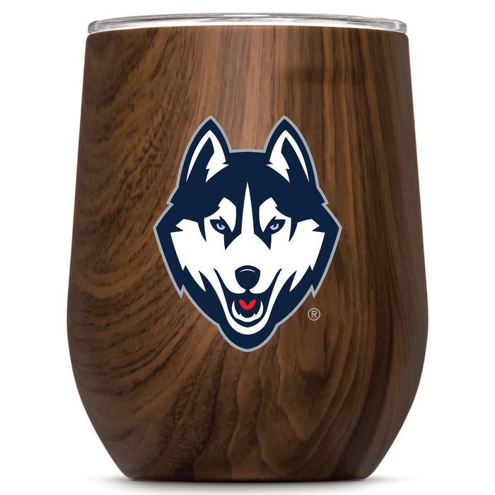 Corkcicle Stemless Wine Glass with Uconn Huskies Primary Logo