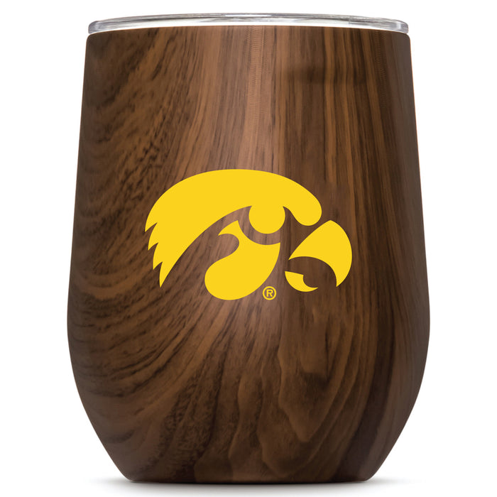 Corkcicle Stemless Wine Glass with Iowa Hawkeyes Primary Logo