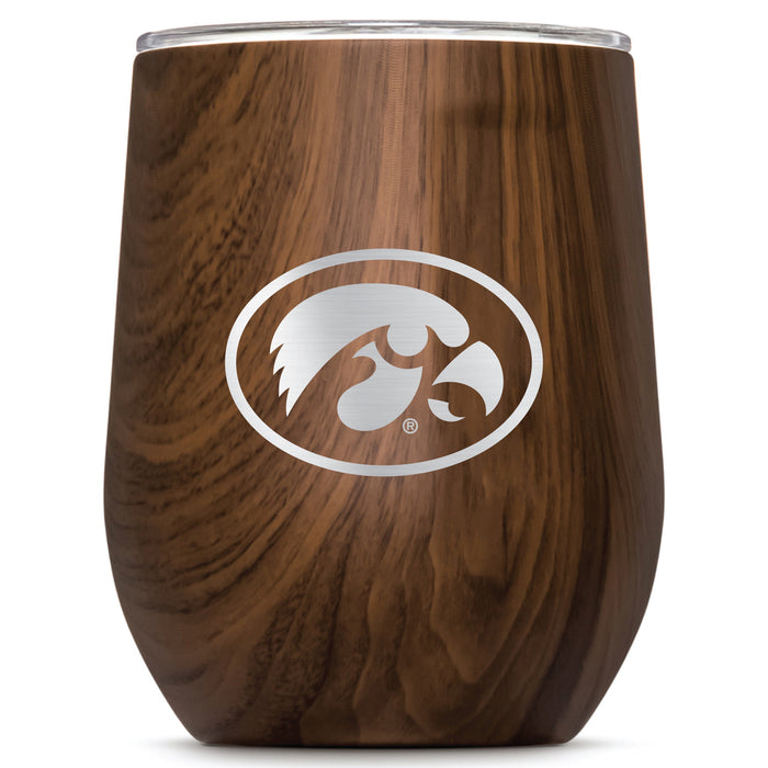 Corkcicle Stemless Wine Glass with Iowa Hawkeyes Primary Logo