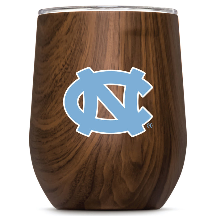 Corkcicle Stemless Wine Glass with UNC Tar Heels Primary Logo