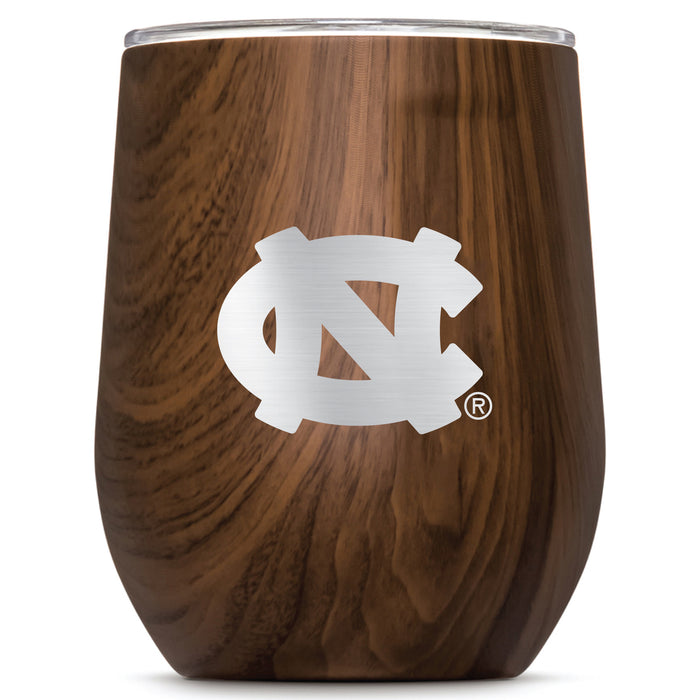 Corkcicle Stemless Wine Glass with UNC Tar Heels Primary Logo