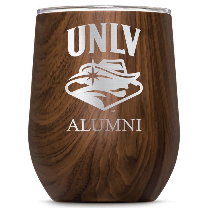 Corkcicle Stemless Wine Glass with UNLV Rebels Alumnit Primary Logo