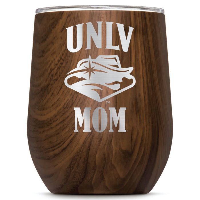 Corkcicle Stemless Wine Glass with UNLV Rebels Mom Primary Logo