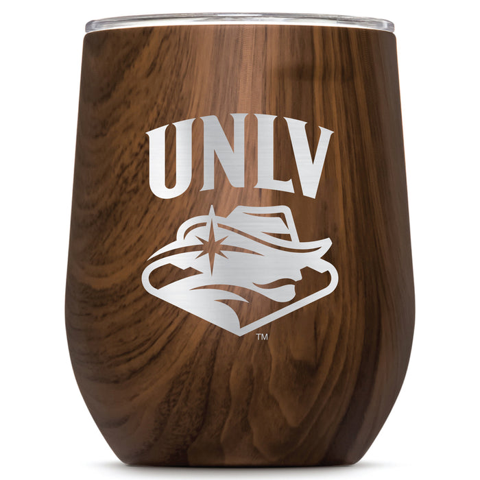 Corkcicle Stemless Wine Glass with UNLV Rebels Primary Logo