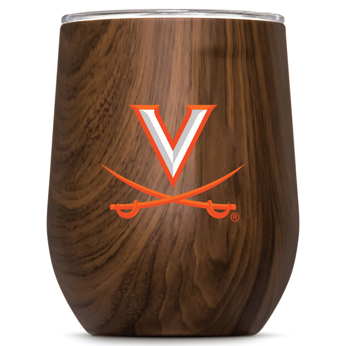 Corkcicle Stemless Wine Glass with Virginia Cavaliers Primary Logo