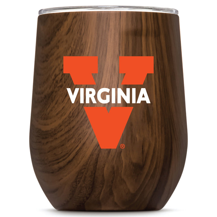 Corkcicle Stemless Wine Glass with Virginia Cavaliers Secondary Logo