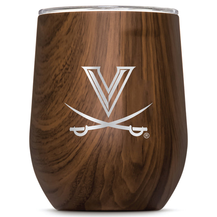 Corkcicle Stemless Wine Glass with Virginia Cavaliers Primary Logo
