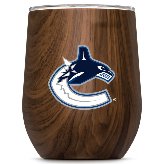 Corkcicle Stemless Wine Glass with Vancouver Canucks Primary Logo