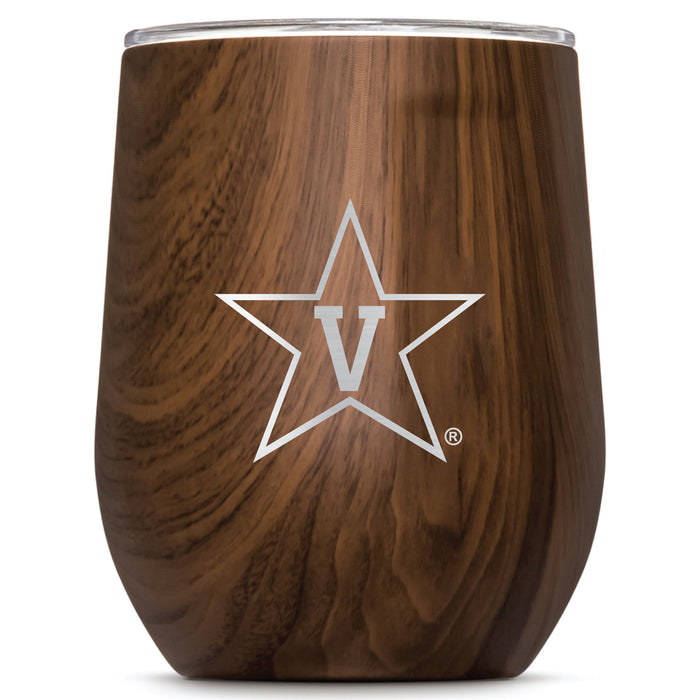 Corkcicle Stemless Wine Glass with Vanderbilt Commodores Primary Logo