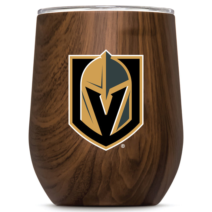 Corkcicle Stemless Wine Glass with Vegas Golden Knights Primary Logo