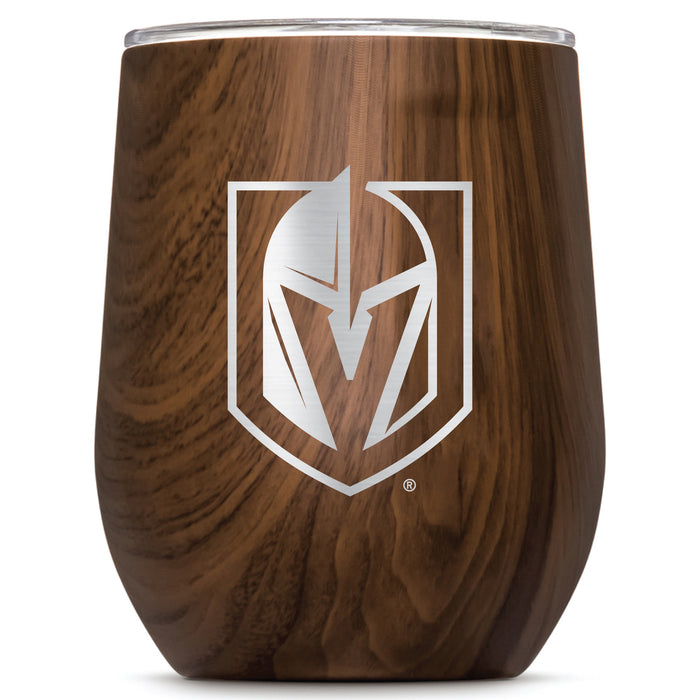 Corkcicle Stemless Wine Glass with Vegas Golden Knights Primary Logo