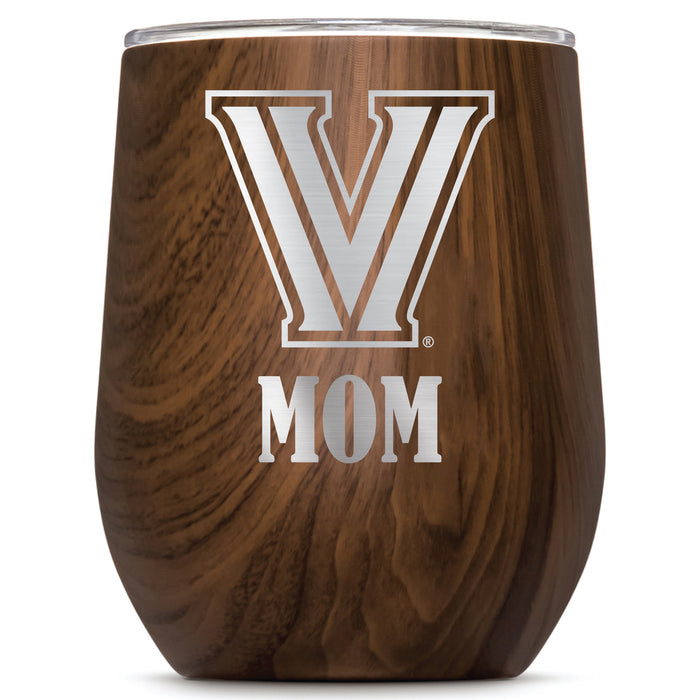 Corkcicle Stemless Wine Glass with Villanova University Mom Primary Logo