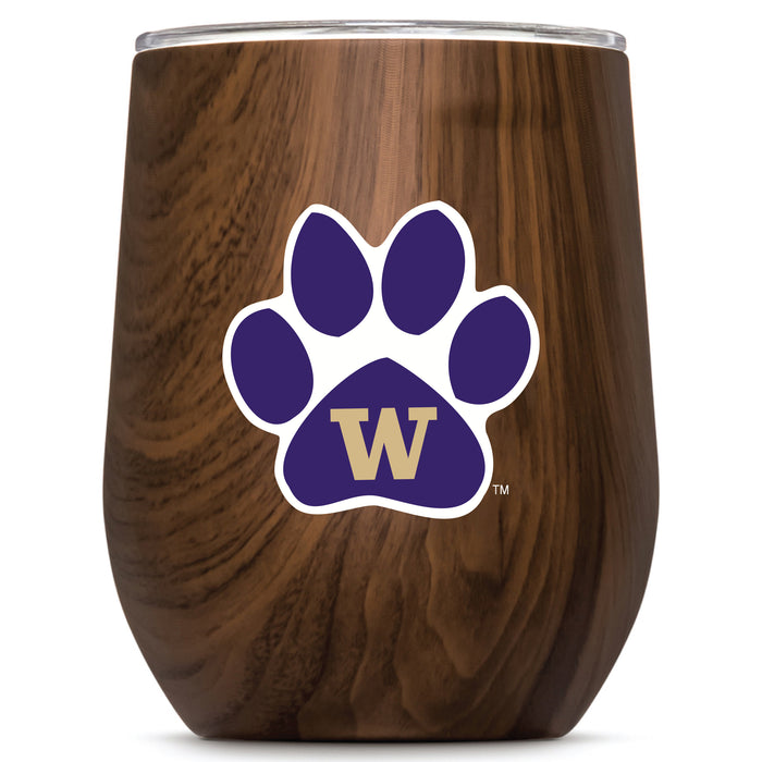 Corkcicle Stemless Wine Glass with Washington Huskies Secondary Logo