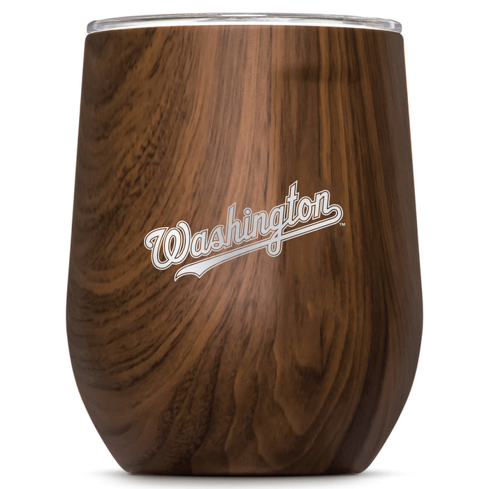 Corkcicle Stemless Wine Glass with Washington Nationals Wordmark Etched Logo