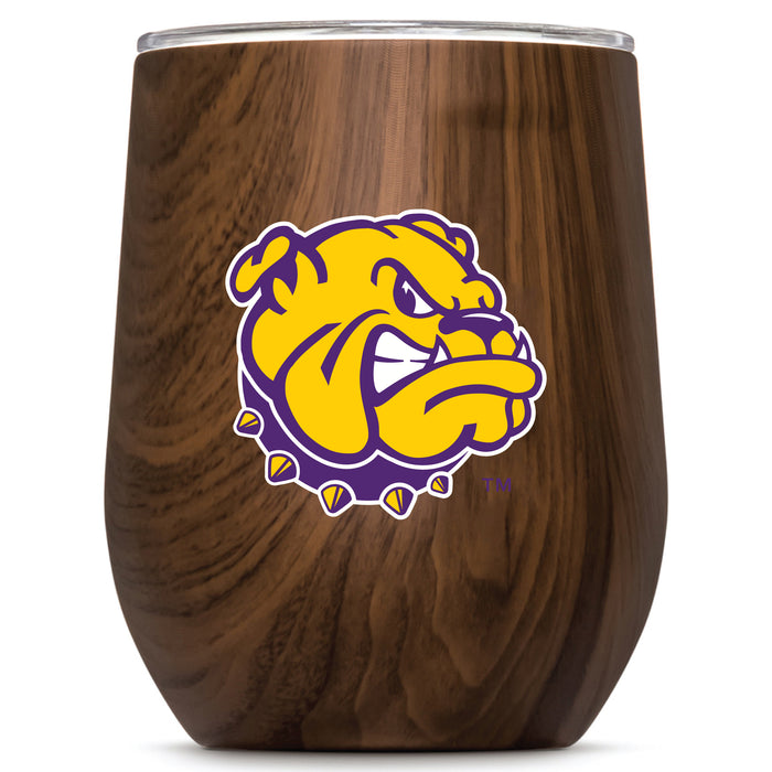 Corkcicle Stemless Wine Glass with Western Illinois University Leathernecks Secondary Logo