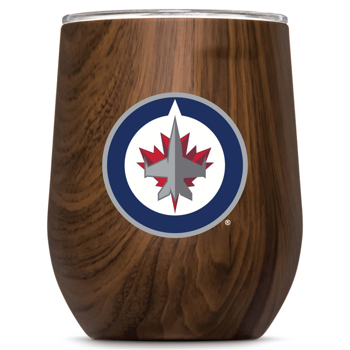 Corkcicle Stemless Wine Glass with Winnipeg Jets Primary Logo