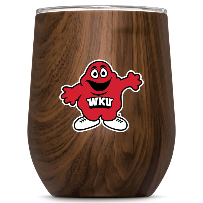 Corkcicle Stemless Wine Glass with Western Kentucky Hilltoppers Secondary Logo