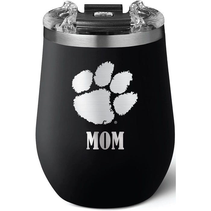Brumate Uncorkd XL Wine Tumbler with Clemson Tigers Mom Primary Logo