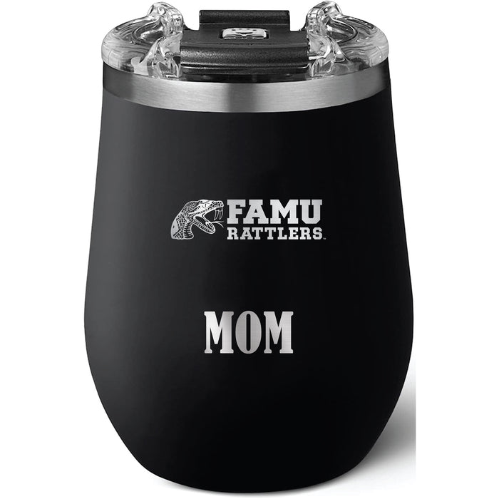 Brumate Uncorkd XL Wine Tumbler with Florida A&M Rattlers Mom Primary Logo