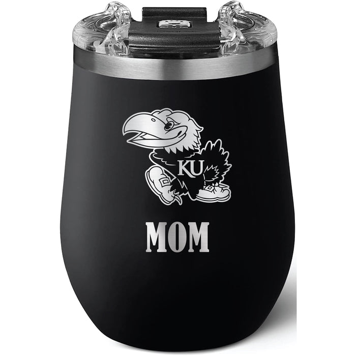 Brumate Uncorkd XL Wine Tumbler with Kansas Jayhawks Mom Primary Logo