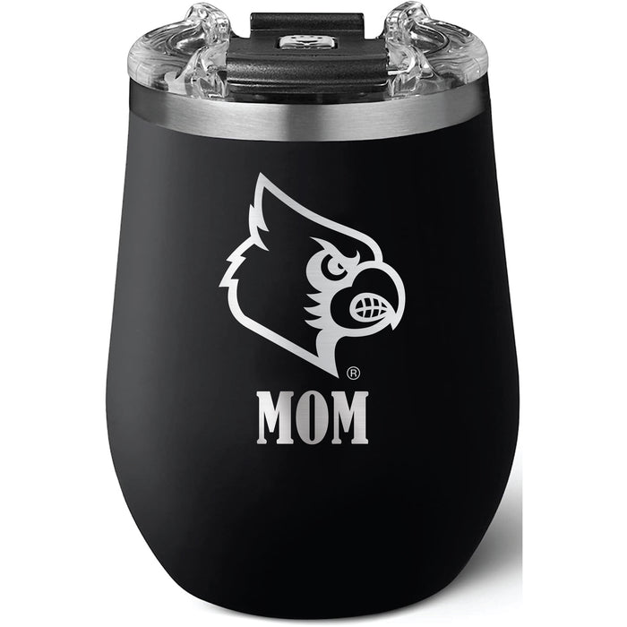 Brumate Uncorkd XL Wine Tumbler with Louisville Cardinals Mom Primary Logo