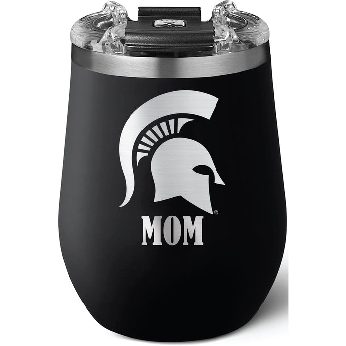 Brumate Uncorkd XL Wine Tumbler with Michigan State Spartans Mom Primary Logo