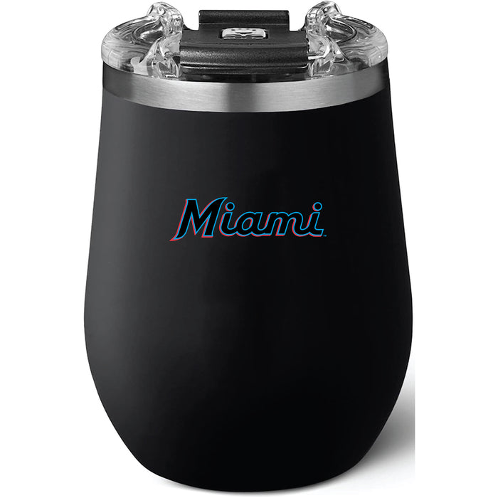 Brumate Uncorkd XL Wine Tumbler with Miami Marlins Wordmark Logo