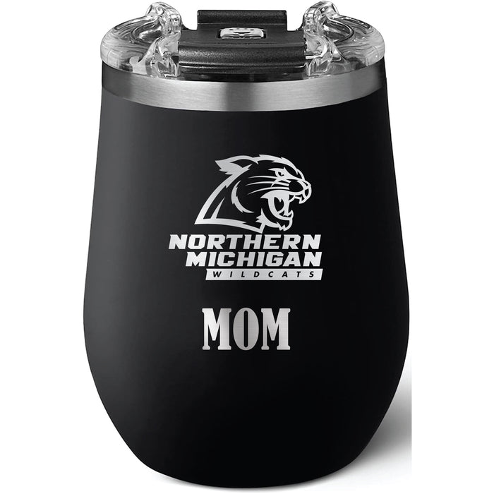 Brumate Uncorkd XL Wine Tumbler with Northern Michigan University Wildcats Mom Primary Logo