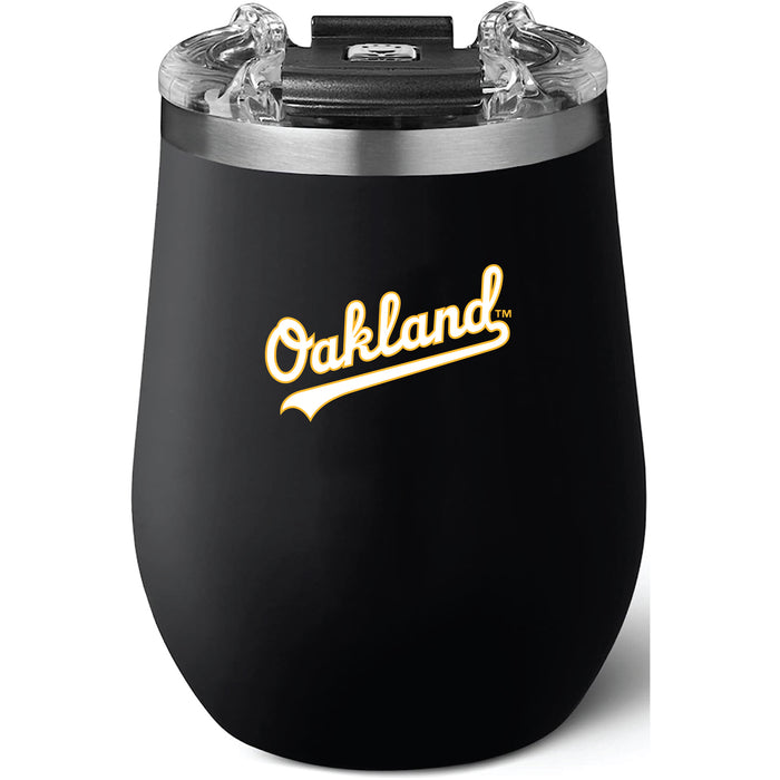 Brumate Uncorkd XL Wine Tumbler with Oakland Athletics Wordmark Logo