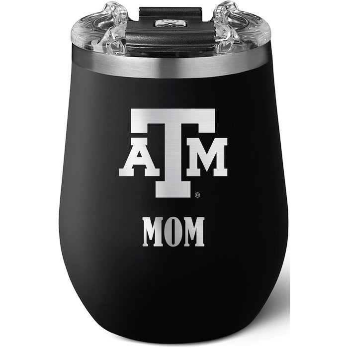 Brumate Uncorkd XL Wine Tumbler with Texas A&M Aggies Mom Primary Logo