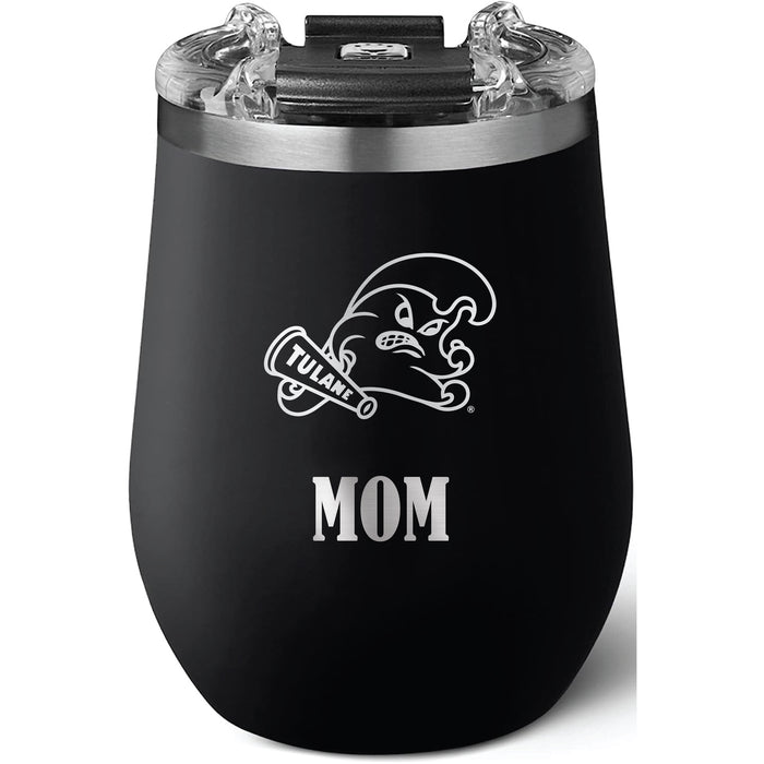 Brumate Uncorkd XL Wine Tumbler with Tulane Green Wave Mom Primary Logo