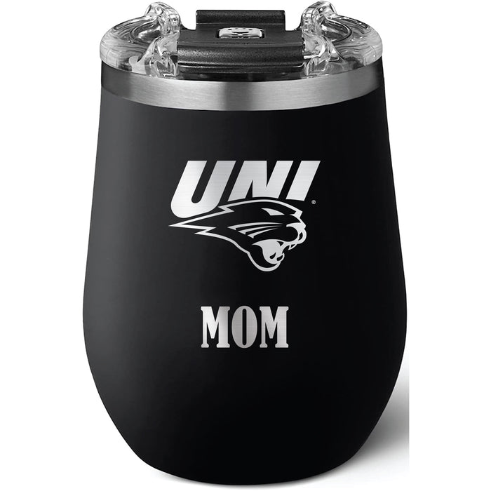 Brumate Uncorkd XL Wine Tumbler with Northern Iowa Panthers Mom Primary Logo