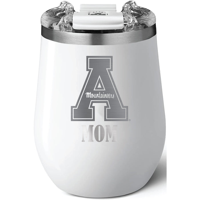Brumate Uncorkd XL Wine Tumbler with Appalachian State Mountaineers Mom Primary Logo